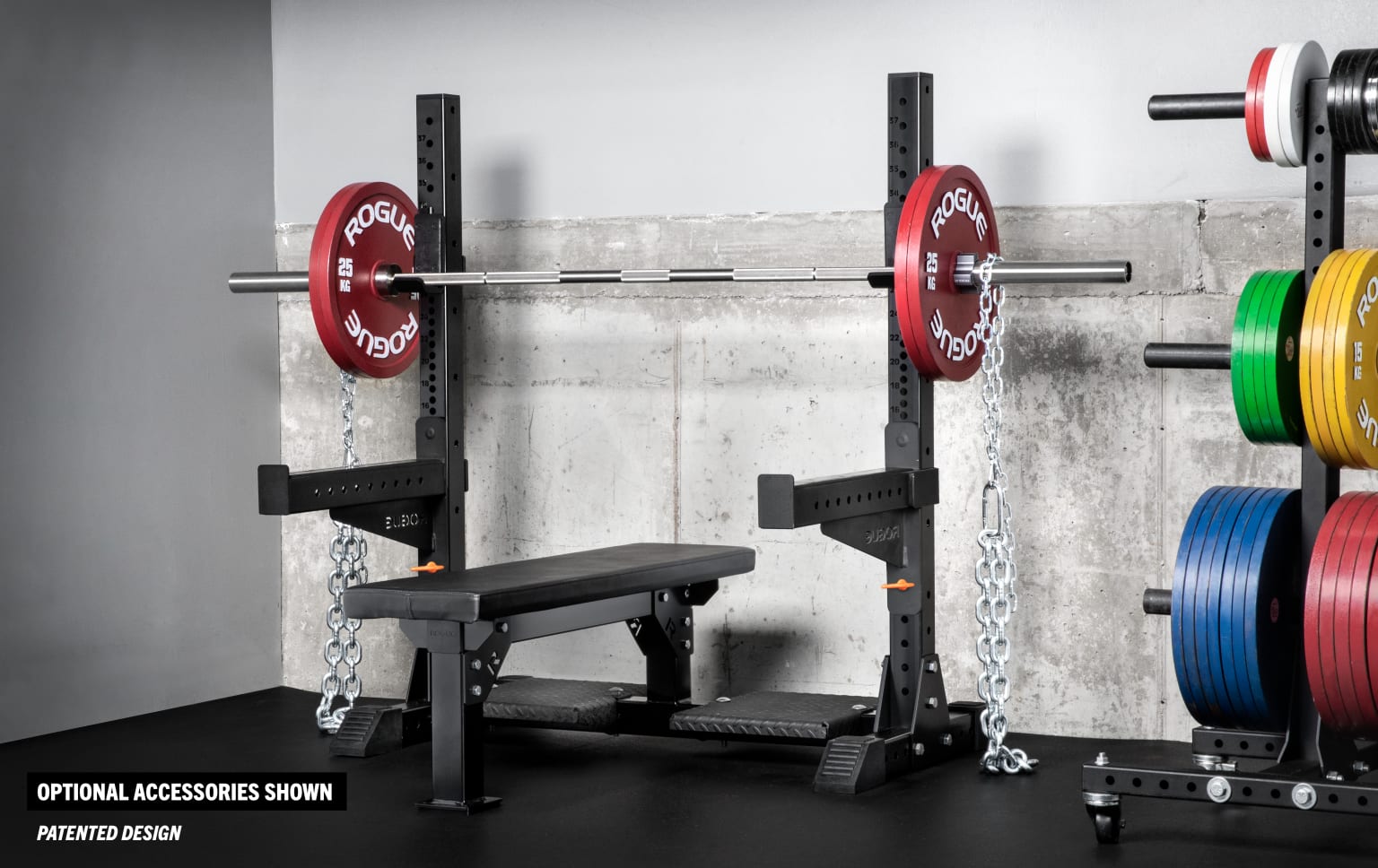 Competition bench shop press rack